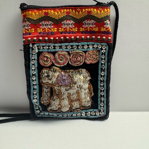 Made In Thailand Crossbody Wallet Zipper Coin Pouch With Zipper - Picture 2 of 6